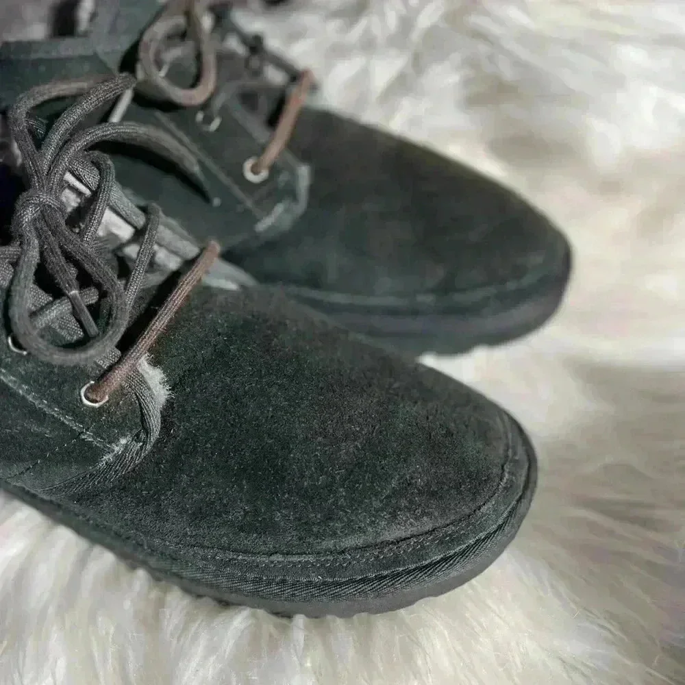 UGG Neumel Suede Wool Chukka Ankle Boots - Black, Size 12 (M) Men’s Winter Warm